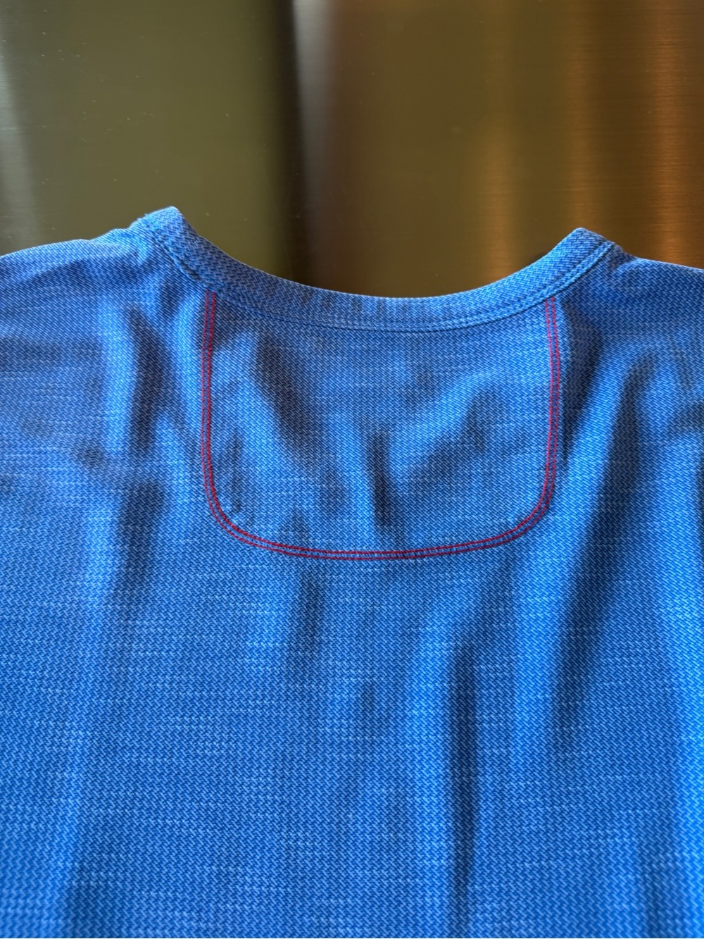 Tommy Bahama Blue Short Sleeve V-Neck Tee - Picture 4 of 5